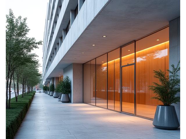 Exterior view of Matgil Studio in a modern Gangnam building, welcoming and chic