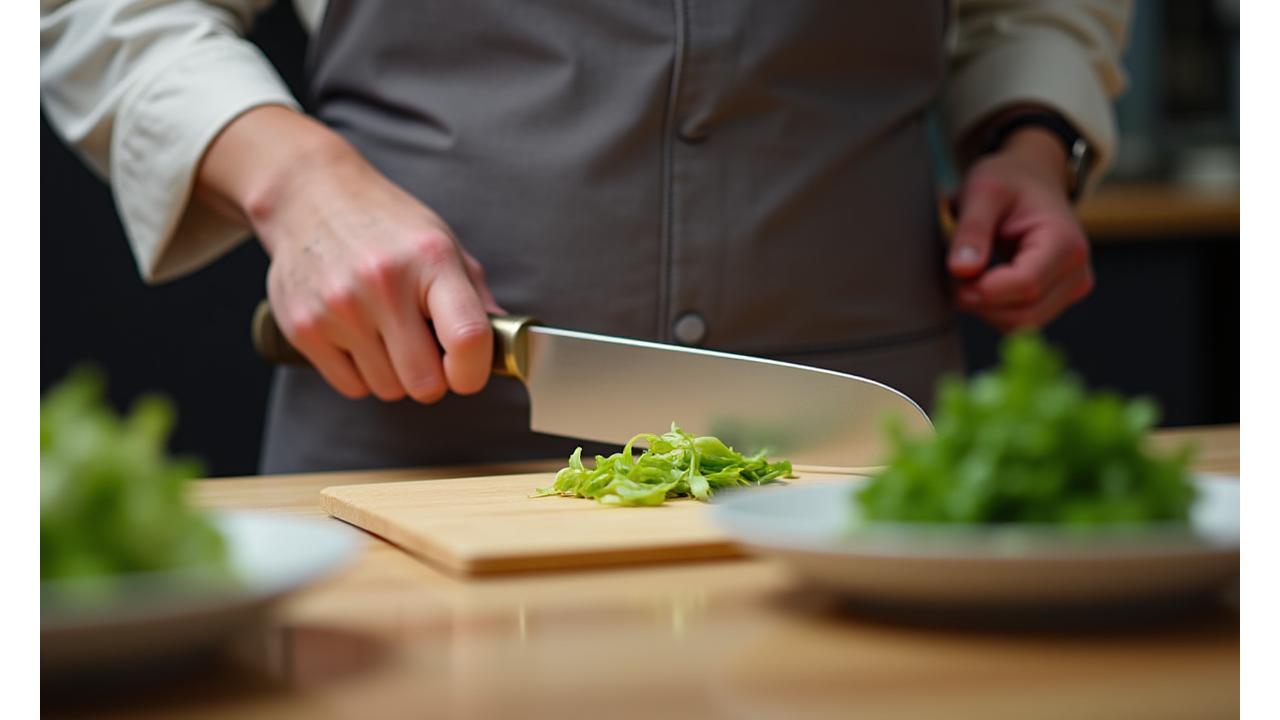 Preview of a Matgil Studio Korean cooking tutorial video, showing a chef demonstrating a technique on a bright kitchen set.